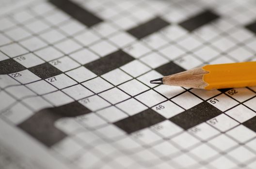 Crossword Puzzle and pencil