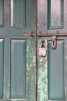closed up the door, made from wooden