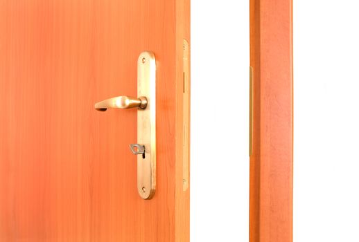 Doors on isolated white background.