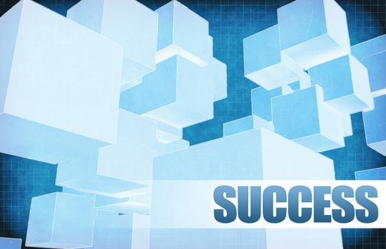 Success on Futuristic Abstract for Presentation Slide