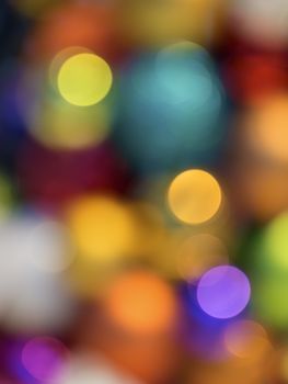 image of bokeh with colors yellow, gold red, blue and green