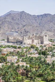 Cityscape Bahla in Sultanate of Oman Middle East with the famous Fort