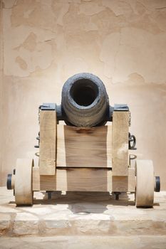 Image of a historic cannon in Oman, middle east