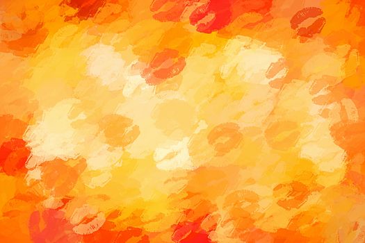 orange juicy kiss background