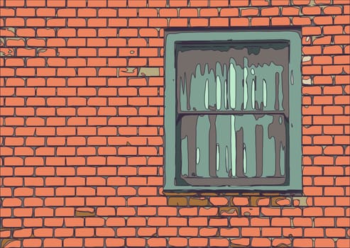 window and brick wall