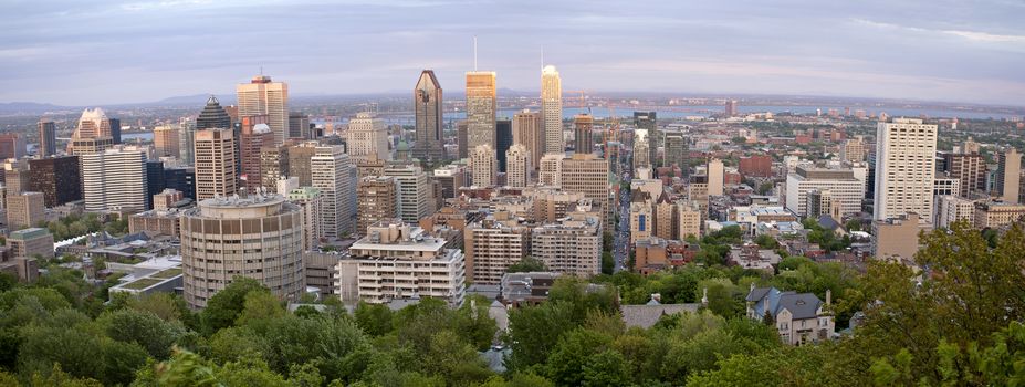 Panoramic Photo Montreal city fron Mount Royal