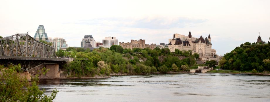 Ottawa Canada photographed from Quebec Ottawa River