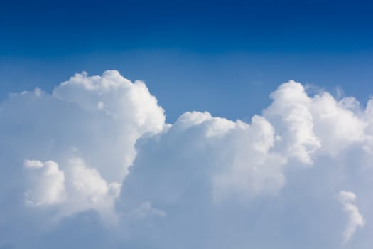 blue sky over cloud layer air view background only
