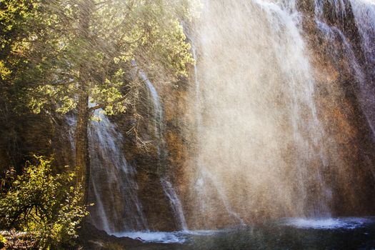 Pearl Shoal Waterfall jiuzhaigou scenic in Sichuan, China