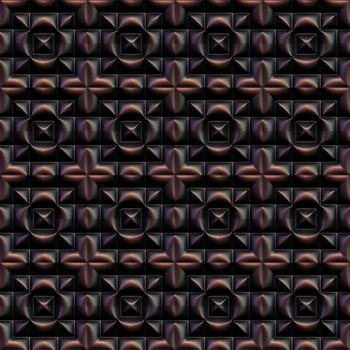 Brown leather seamless tileable decorative background pattern