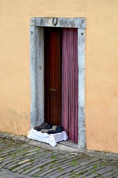 door and socks