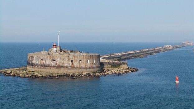 Fort de l'Ouest, Cherbourg Harbour a harbour in France, is believed to be the second largest artificial harbour in the world.