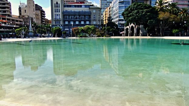 Fountain in Santa Cruz de Tenerife Canary Island, Spain