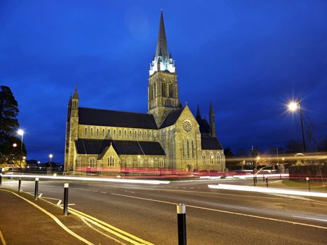 St.Mary's Cathedral in Killarney  Co.Kerry  Ireland at dusk time.