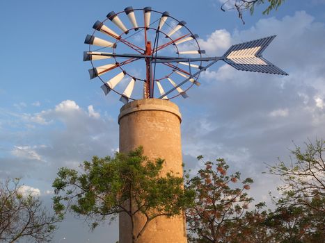 One of  theTypical windmill in the island of Majorca, Spain.