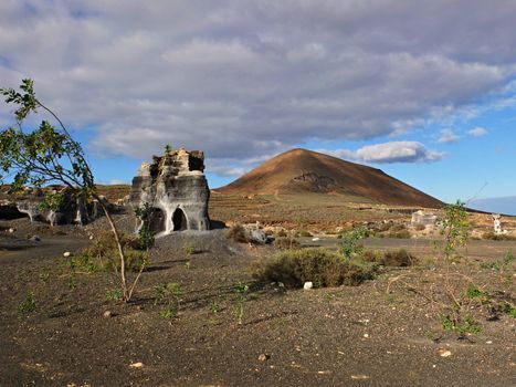 Guatiza teguis volcanic stones at Lanzarote Canary Islands, Spain