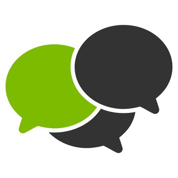 Webinar icon. Glyph style is bicolor flat symbol, eco green and gray colors, rounded angles, white background.