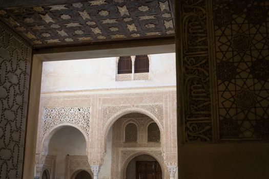 Alhambra palace located in Granada (Spain) is a master pice of the Islamic/Muslim Architecture in Europe