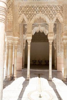 Alhambra palace located in Granada (Spain) is a master pice of the Islamic/Muslim Architecture in Europe