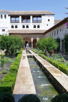 Alhambra palace located in Granada (Spain) is a master pice of the Islamic/Muslim Architecture in Europe