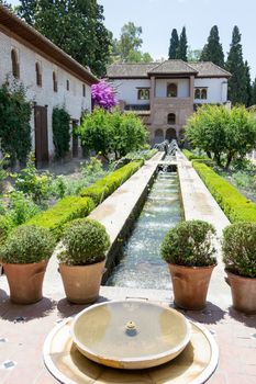 Alhambra palace located in Granada (Spain) is a master pice of the Islamic/Muslim Architecture in Europe