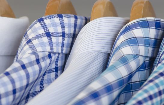 Mens dress shirts hanging