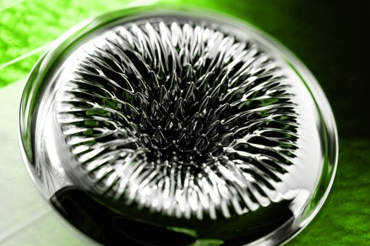 Photo of an interesting, colorful chemical ferrofluid