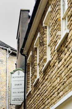 Vintage bakery sign in England