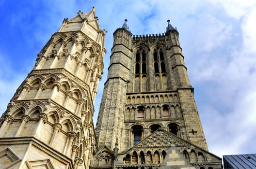 Looking up at Lincoln Cathedral