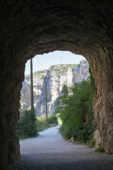 Lumbier gorge, located in Navarre (Spain), was carved by the Irati river in limestone