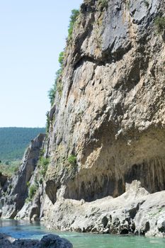 Lumbier gorge, located in Navarre (Spain), was carved by the Irati river in limestone