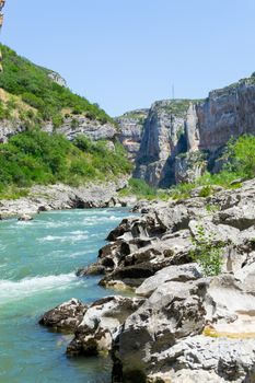 Lumbier gorge, located in Navarre (Spain), was carved by the Irati river in limestone