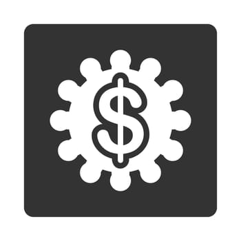 Payment options icon. Glyph style is white and gray colors, flat rounded square button on a white background.