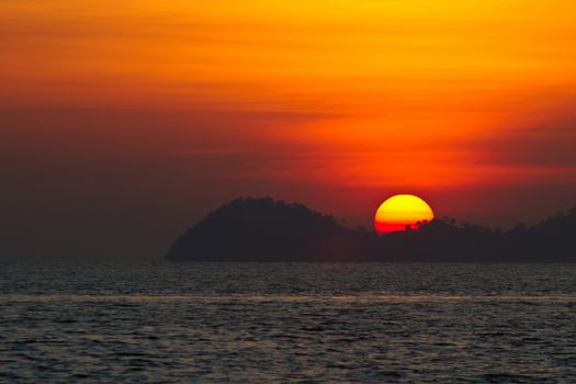 At the beach in thailand in summer