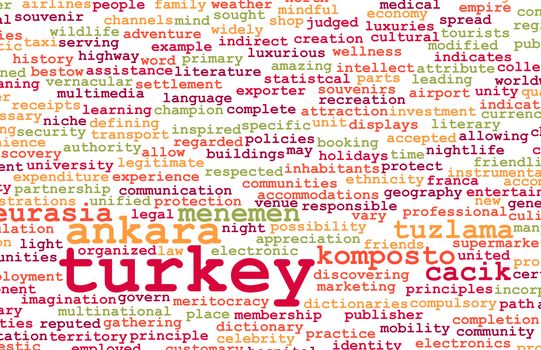Turkey as a Country Abstract Art Concept