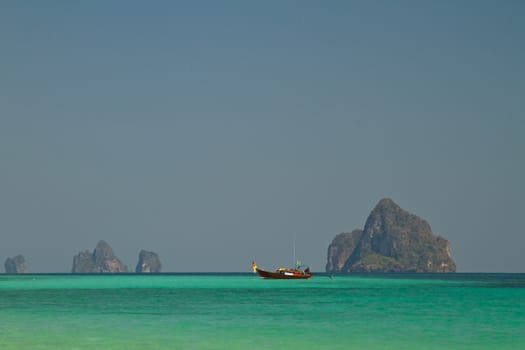 At the beach in thailand in summer