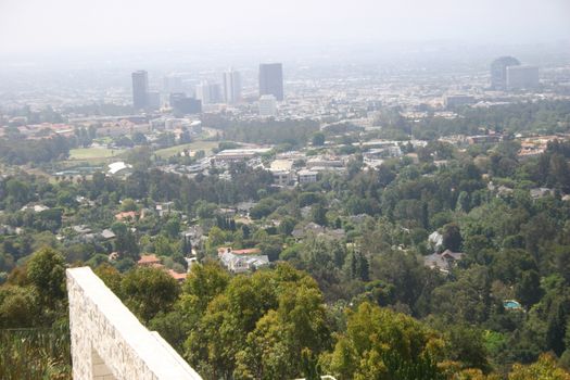 View of Downtown LA on a smoggy day