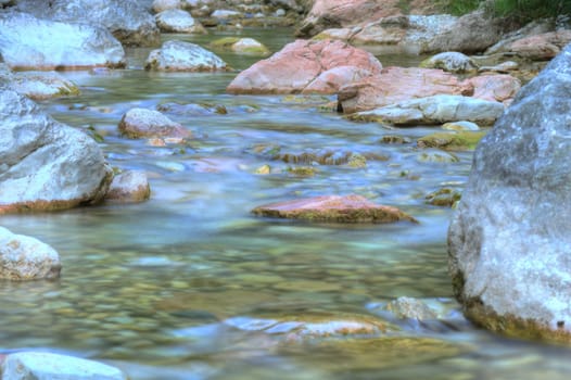 Close - up waterfall stream use for natural background