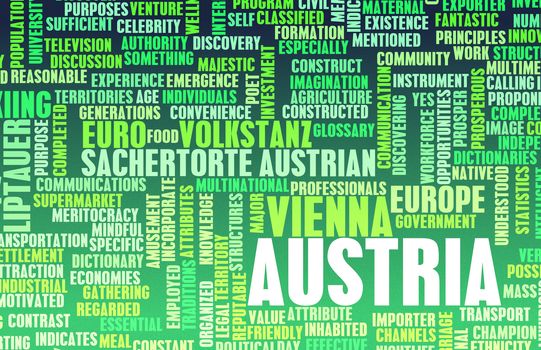 Austria as a Country Abstract Art Concept