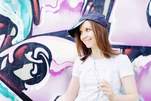 girl near graffiti wall