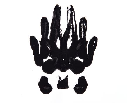 Abstract symmetric painting, Rorschach test