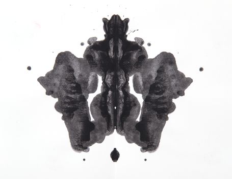 Abstract symmetric painting, Rorschach test