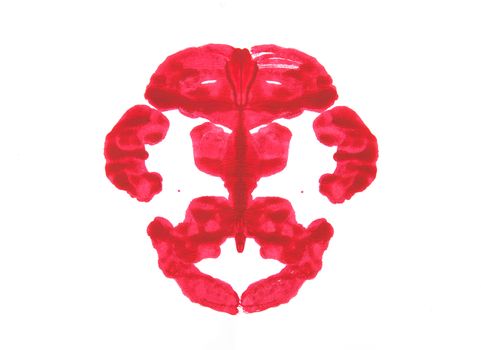 Abstract symmetric painting, Rorschach test