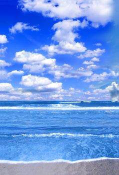 Vacation conceptual image. Picture of tropical sea and sky.