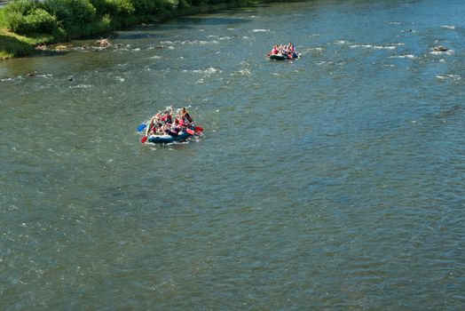 Rafting on river Dunajec, Slovakia