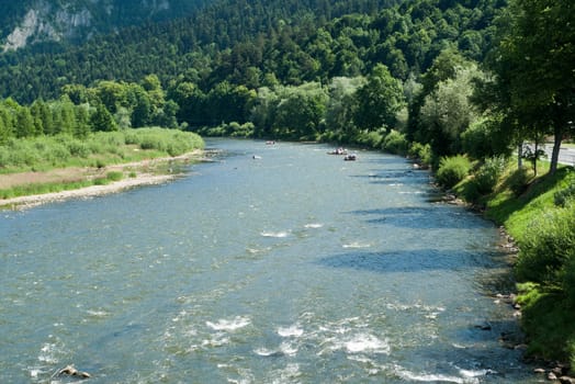 Rafting on river Dunajec, Slovakia