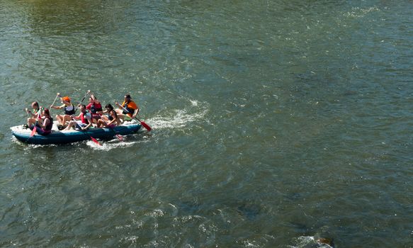 Rafting on river Dunajec, Slovakia