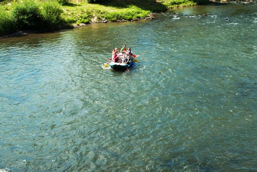 Rafting on river Dunajec, Slovakia