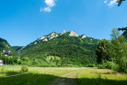 Three Crowns massif in Pieniny Mountains, Poland