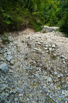 Dry out creek in mountains